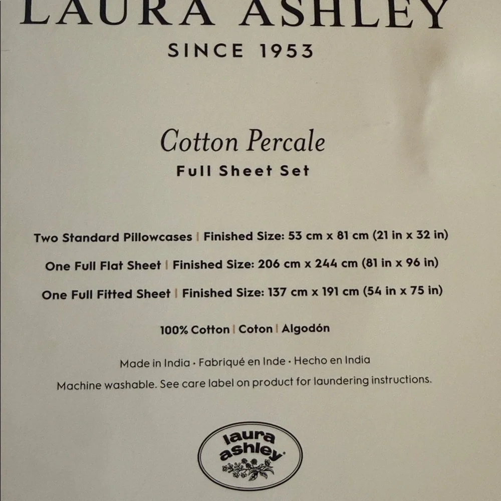 Laura Ashley Christmas Holiday Red Bow Ribbons Sheet Set - Full